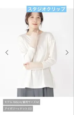 袖シアー切り替えクルーネックプルオーバー