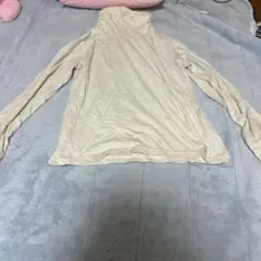 #激安レディスアイボリー タートルネック 長袖 トップス