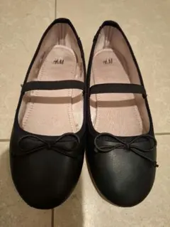 H&M ブラック バレエシューズ