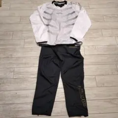 Kappa ピステ・ウィンドブレーカー ホワイト・ブラック 160