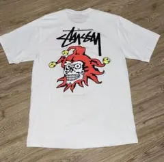 Stussy✕アベイシングエイプコラボ スカルプリント Tシャツ ホワイト 