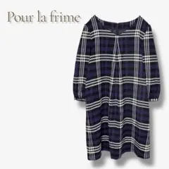 【最終値下】 プーラフリーム チェック柄 ワンピース カジュアル チュニック