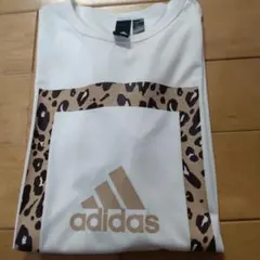 adidas 半袖Tシャツ レオパード柄 ホワイト
