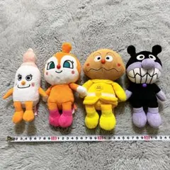 みるくぼうや　ドキンちゃん　カレーパンマン　バイキンマン　ぬいぐるみ