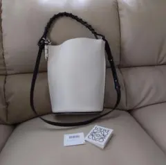 LOEWE Gate Bucket Bag Soft White