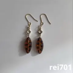 No.396 チェコビーズ(アンティーク風)ピアス　イヤリング