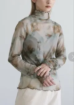 select MOCA シアーハイネックトップス