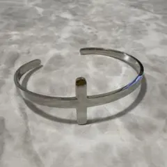【新品】クロス バングル シルバーカラー アクセサリー メンズ