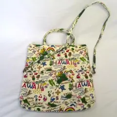 【再値下】Kahiko カヒコ　ハワイ柄 ショルダーバッグハンドバッグ2Wayのサムネイル