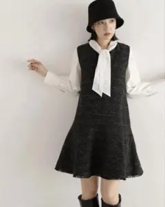 Natural Beauty Basicミックスツイードシリーズ ミニワンピース