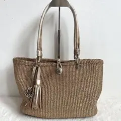 TOFF&LOADSTONE タッセル付 かごバッグ トートバッグ ゴールドのサムネイル