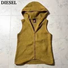DIESEL フリース ベスト フード パーカー ジップアップ M