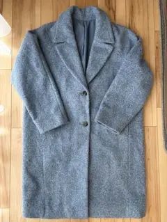 GU ロングコート（ブルー系）XLサイズ（美品）のサムネイル
