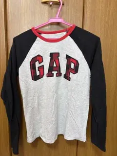 GAP KIDS 長袖カットソー ラグラン チェックロゴ XL