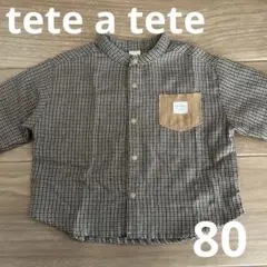 tete a tete テータテート 80 チェックシャツ バースデイ おしゃれ