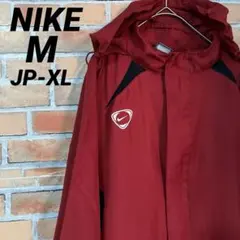 NIKE ブルゾン 薄手 ジャケット シンプル ロゴ スウッシュ フード 赤 黒
