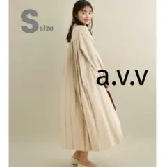 試着のみ✨a.v.v　バックプリーツワンピース　ロングシャツ　ベージュ　S