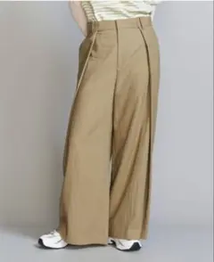 【美品】BEAUTY&YOUTHセルロースナイロン インタック パンツ XS