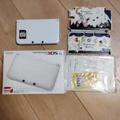 NINTENDO 3DS LL ホワイト 本体とカバー付き　SDカードつき