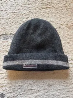 Active! ダークグレー ニット帽