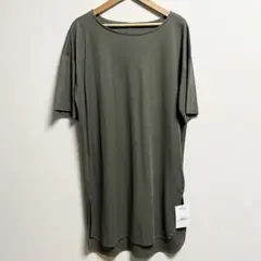 メイソングレイ　トップス　チュニック　とろみ素材　カーキ　半袖のサムネイル