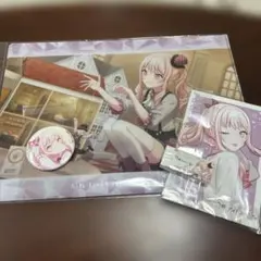 プロセカ暁山瑞希 消しゴム＆ファイル(未使用)自己紹介シート＆缶バッジ(傷あり)