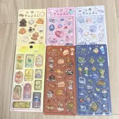 文具女子博　きゅるるんシール　６枚セット　バージョン1