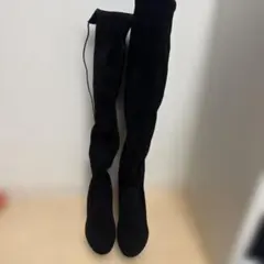 ブラック ロングブーツ ニーハイブーツ