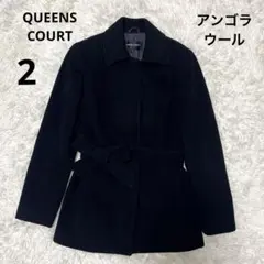 美品　QUEENS COURT　クイーンズコート　アンゴラ　ウール　ブラック　2