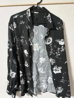 H&M 花柄長袖シャツ ブラック XL/Sのサムネイル