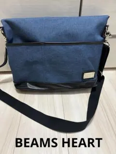 ビームスハート　BEAMS ショルダーバッグ　デニム　バッグ　メンズ