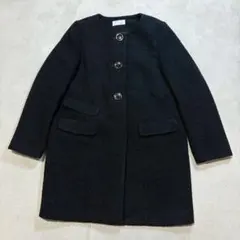 index ノーカラーロングコート