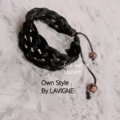 【OwnStyle】メンズブレスレット★アフリカンビーズmix★ブラウン