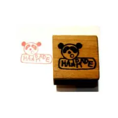 H553.消しゴムはんこ(スタンプ)Hand madeパンダ
