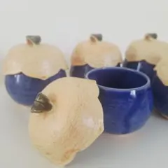 ◆未使用◆なす多用椀◆茄子◆蓋付き◆5個セット◆瀬戸焼◆