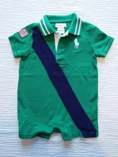 Ralph Lauren★ベビー ラガーシャツ風ポロシャツ生地 半袖ロンパース