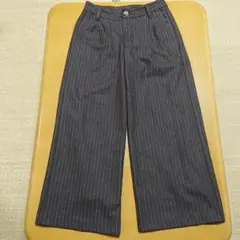 ＲＥＬＡＹ ＳＴＡＴＩＯＮ レディース ダークブラウンストライプ ワイドパンツ