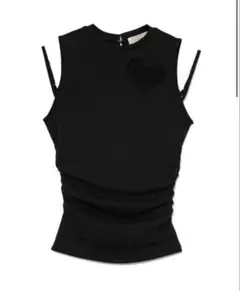 ANDMARY ハートモチーフ トップス ブラック　Nini lace tank ANDMARY ハートモチーフ トップス ブラック Nini lace tank - メルカリ