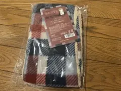 Berte チェック柄フリース×ボアのあったかマフラー