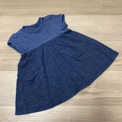 ユニクロ UNIQLO デニム風 ワンピース 80