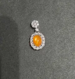 オレンジオパール　ペンダントトップ