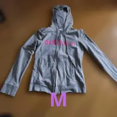 レディース　ジップパーカー　Мサイズ　アディダス