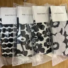 新品未使用　マリメッコ　ソックス　ブラック　ウニッコ　4足