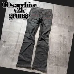 Lee grunge fade flare denim pants black - メルカリ