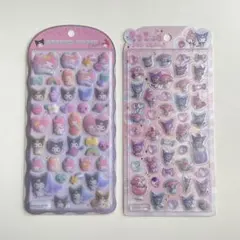 【正規品】うるちゅるポップシール　コットンパフィーシール　クロミ　マイメロ