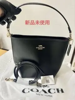 COACH 2-way ショルダーバッグ ブラック レザーのサムネイル