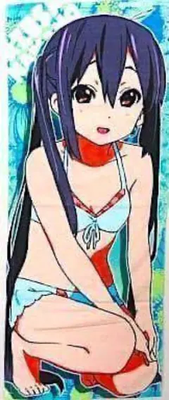 けいおん 中野 梓 水着 フェイスタオル 放課後ティータイム HTT ko49