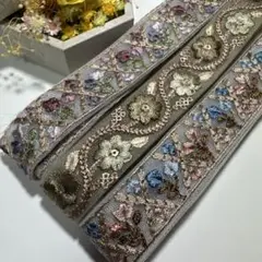 新入荷♡インド刺繍リボン各1.5m合計4.5メートル