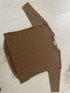新品　茶色　ブラウン　半袖　三分丈　トップス　38 M OPAQUE.CLIP