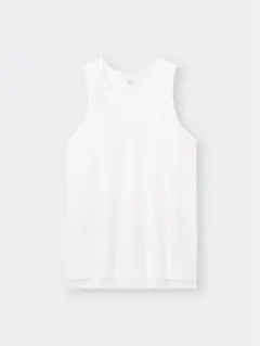 GU ジーユー ドライポンチロングタンクトップ WHITE ホワイト 白 ②